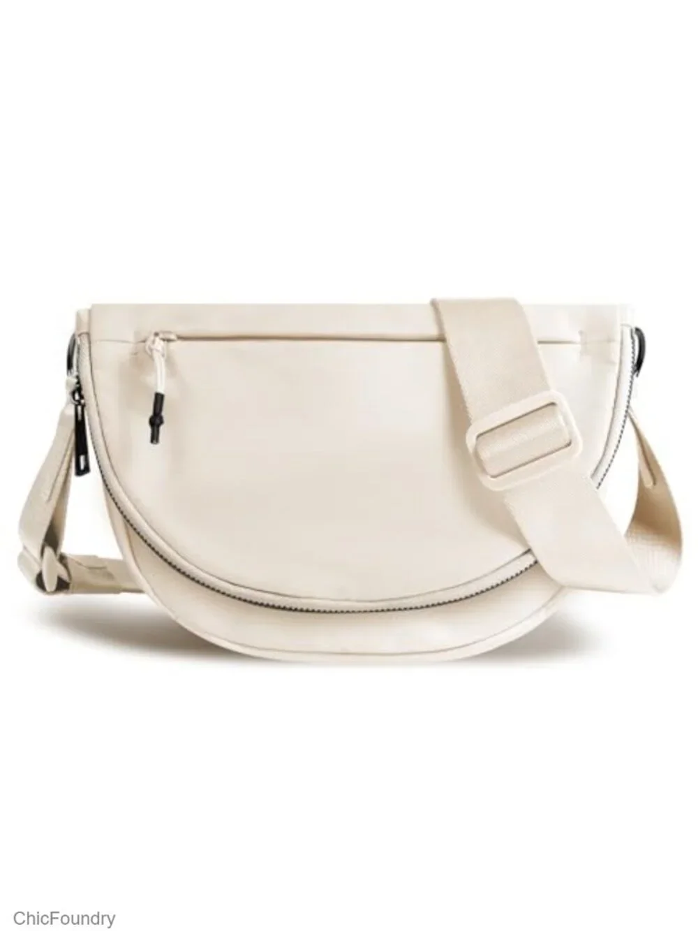 Nylon Folding Crescent Moon Bag Crossbody Shoulder Bag with Adjustable Strap